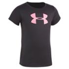 Girls 4-6x Under Armour Grid Logo Graphic Tee, Girl's, Size: 6x, Black
