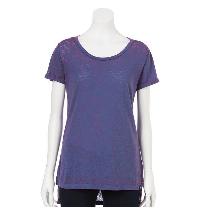 Rock & Republic&reg; Burnout Tee - Women's, Size: Medium, Turquoise/blue (turq/aqua)