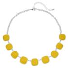 Colorful Link Statement Necklace, Women's, Yellow