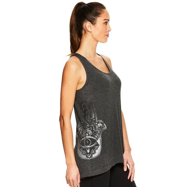 Women's Gaiam Fiona Yoga Graphic Tank, Size: Large, White