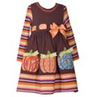 Girls 4-6x Bonnie Jean Pumpkin Dress, Size: 4, Brown
