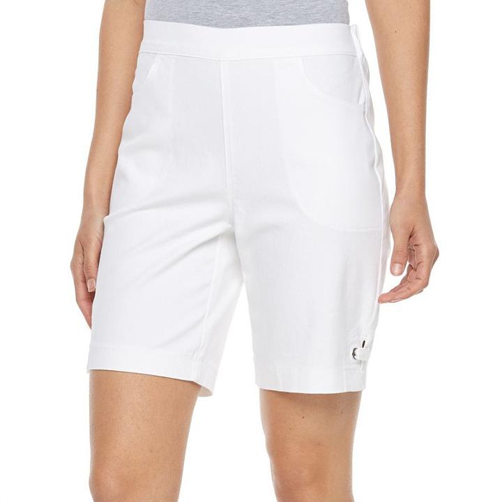 Petite Croft & Barrow&reg; Pull-on Shorts, Women's, Size: 6 Petite, White