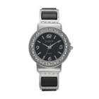 Studio Time Women's Crystal Cuff Watch, Size: Medium, Black
