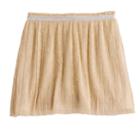 Girls 4-12 Sonoma Goods For Life&trade; Crinkled Metallic Skirt, Size: 5, Gold