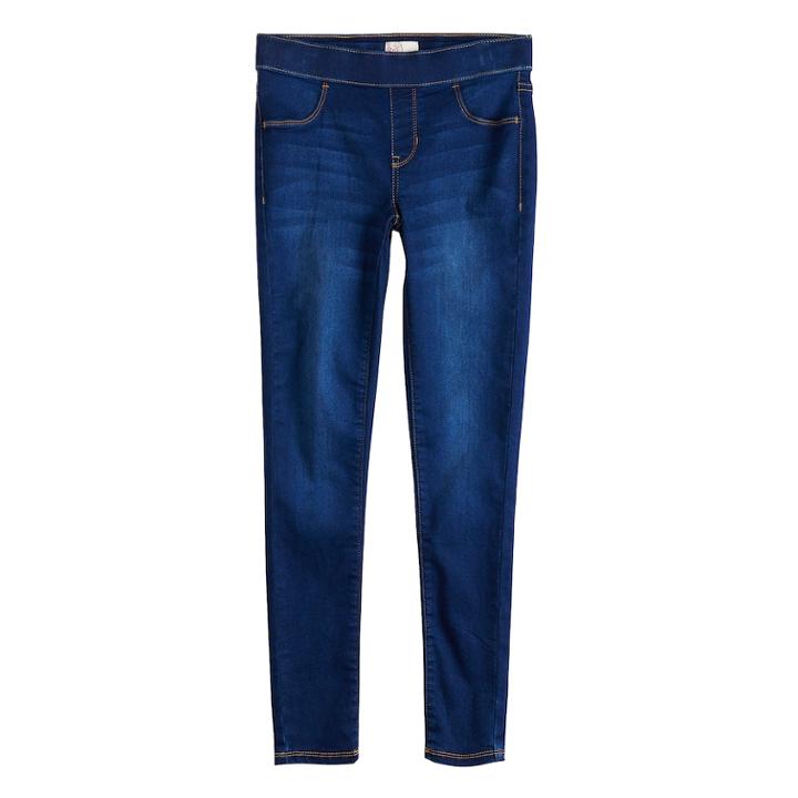 Girls 7-16 & Plus Size So&reg; Pull-on Ultimate Jeggings, Size: 18 1/2, Dark Blue