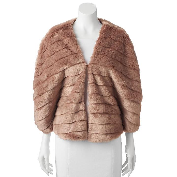 Lenore By La Regale Faux-fur Capelet, Women's, Size: S-m, Brown