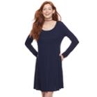 Juniors' Love, Fire Ribbed Swing Dress, Teens, Size: Small, Med Blue