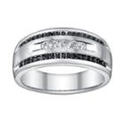 Platina 4 1/2-ct. T.w. Black And White Diamond Wedding Ring - Men, Size: 8