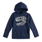 Boys 4-12 Jumping Beans&reg; Glow In The Dark Dinosaur Skull Softest Hoodie, Size: 8, Dark Blue