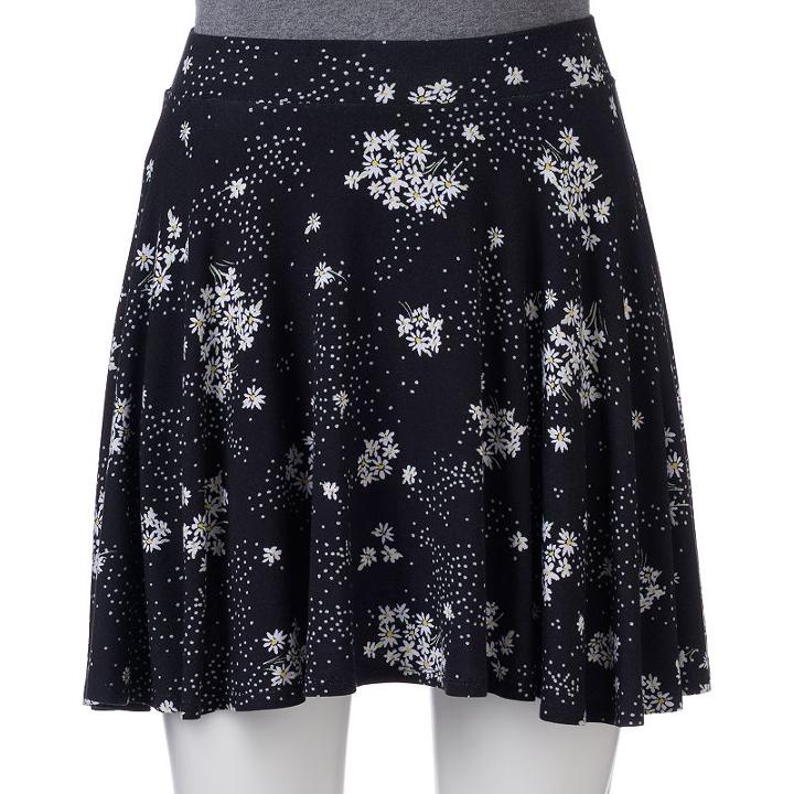 Juniors' So&reg; Skater Skirt, Girl's, Size: Medium, Black