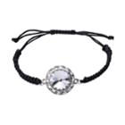 Illuminaire Silver-plated Crystal Macrame Bracelet - Made With Swarovski Crystals, Women's, White
