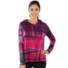 Women's Balance Collection Envelope Back Tie Dye Hoodie, Size: Large, Purple