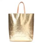 Women's Juicy Metallic Tote Bag, Gold