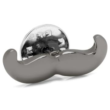 Mustache Lapel Pin, Men's, Black