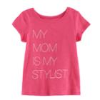Baby Girl Jumping Beans&reg; Slubbed Graphic Tee, Size: 12 Months, Pink
