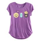 Girls Plus Size So&reg; Rolled Cuff Graphic Tee, Size: 16 1/2, Med Grey