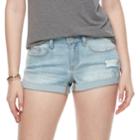Juniors' So&reg; Cuffed Jean Shorts, Teens, Size: 9, Light Blue