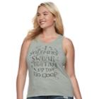 Juniors' Plus Size Harry Potter I Solemnly Swear Graphic Tank, Teens, Size: 2xl, Brt Green