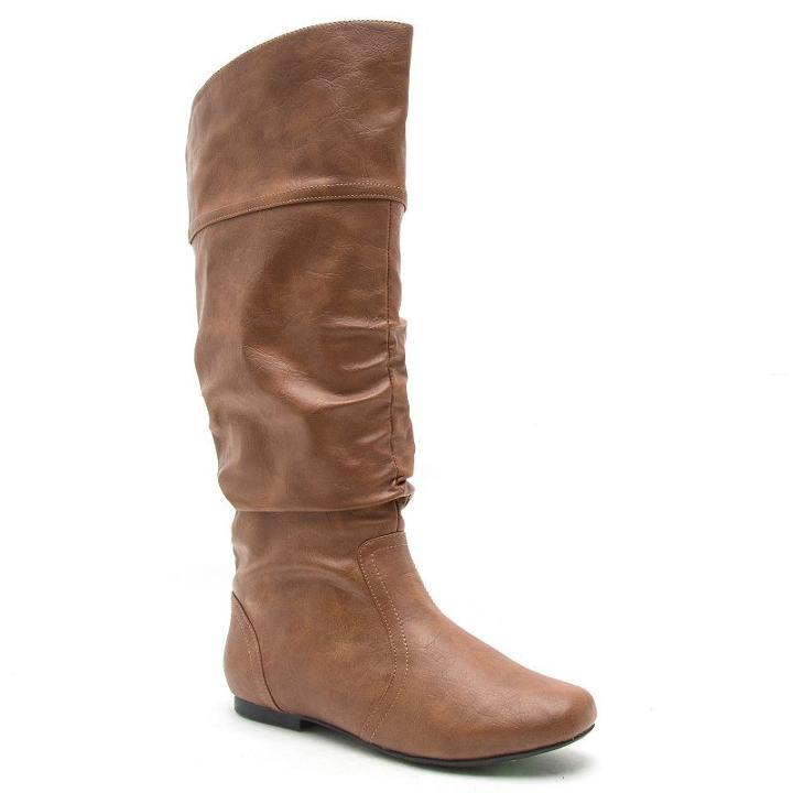 Qupid Neo Women's Knee High Boots, Girl's, Size: 6, Med Brown