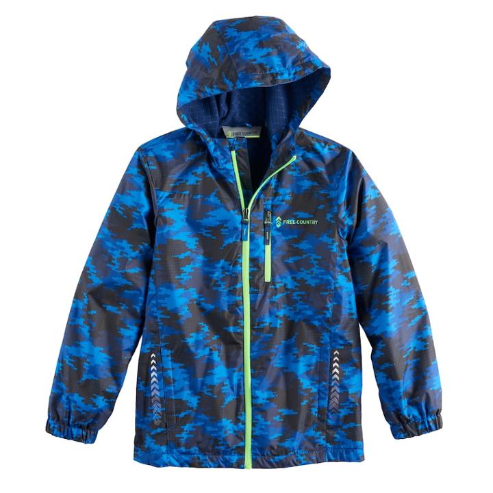 Boys 8-20 Free Country Printed Jacket, Size: Large, Dark Blue