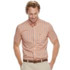 Men's Dockers&reg; Comfort Stretch Classic-fit Woven Button-down Shirt, Size: Small, Orange