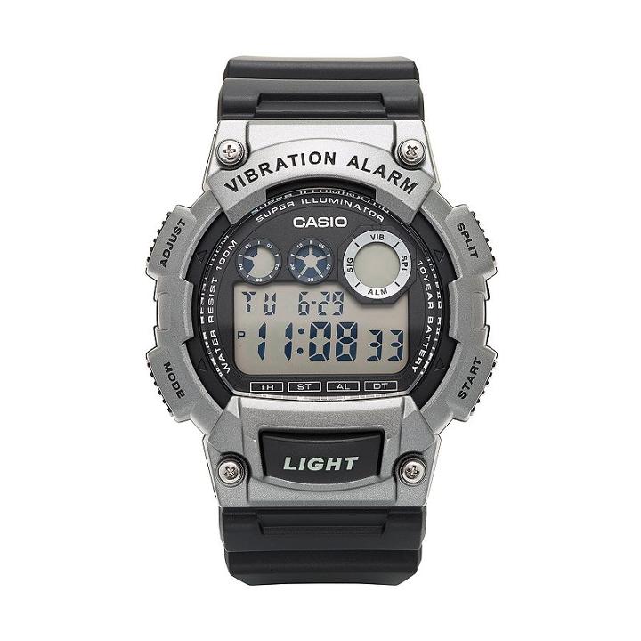 Casio Men's 10-year Battery Digital Vibration Alarm Watch - W-735h-1a3vcf, Black