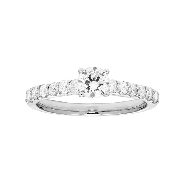 Platinum 1 Carat T.w. Igl Certified Diamond Engagement Ring, Women's, Size: 7, White