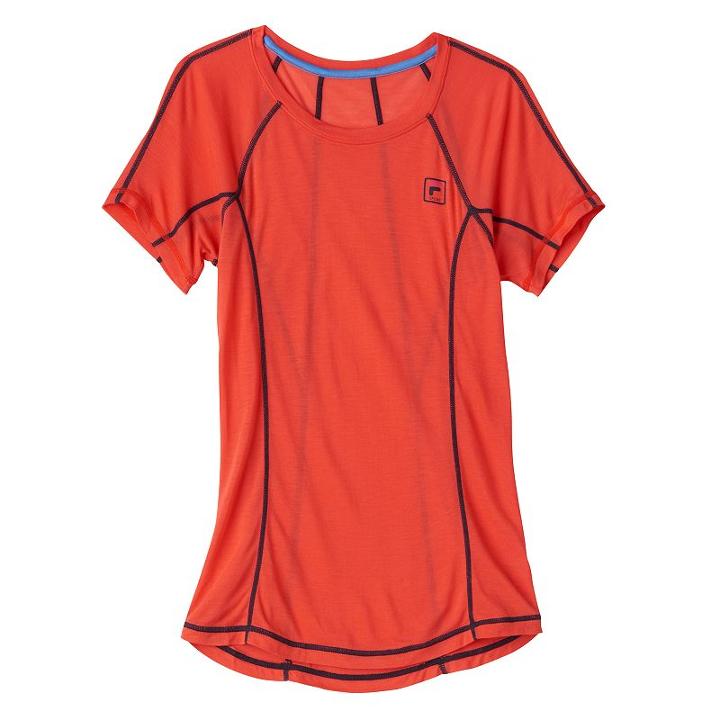 Girls 7-16 Fila Sport&reg; Contrast Stitch Thin Layer Tee, Girl's, Size: Xs/s(7/8), Brt Red