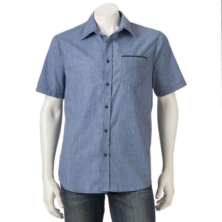 Men's Ocean Current Rider Button-down Shirt, Size: Xxl, Blue Other