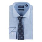 Men's Nick Dunn Modern-fit Patterned Easy-care Spread-collar Dress Shirt & Tie Set, Size: M-32/33, Blue