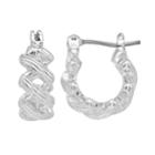 Napier Small Silver Hoop Earring, Women's