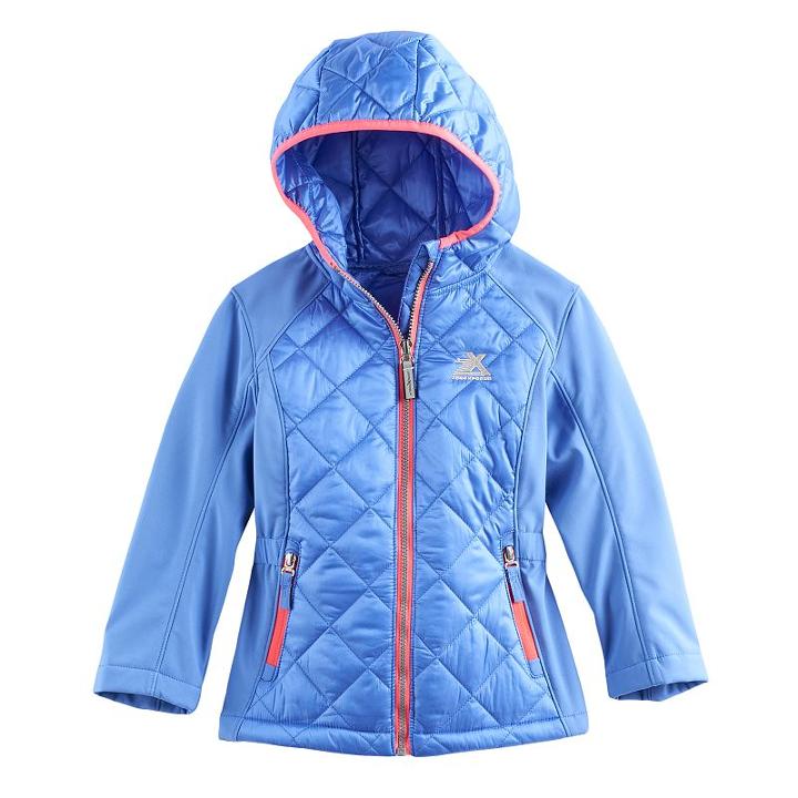 Girls 7-16 Zeroxposur Eleanor Midweight Transitional Jacket, Size: 4-5, Light Pink