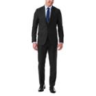 Men's Haggar Slim-fit Stretch Melange Gabardine Suit Jacket, Size: 36 - Regular, Black