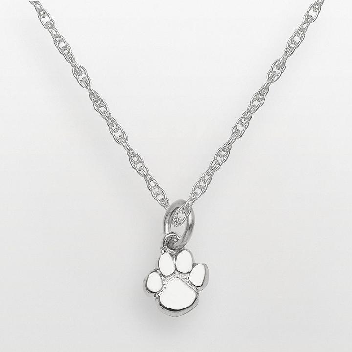 Clemson Tigers Sterling Silver Logo Pendant, Women's, Size: 18, Multicolor