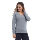 Women's Balance Collection Bailey Open Back Long Sleeve Tee, Size: Large, Oxford