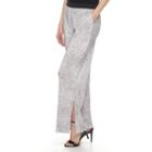 Women's Dana Buchman Printed Pleated Palazzo Pants, Size: Small, Silver