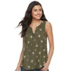 Women's Sonoma Goods For Life&trade; Printed Tank, Size: Xxl, Green