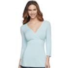 Maternity A:glow Surplice Nursing Tee, Women's, Size: M-mat, Med Blue