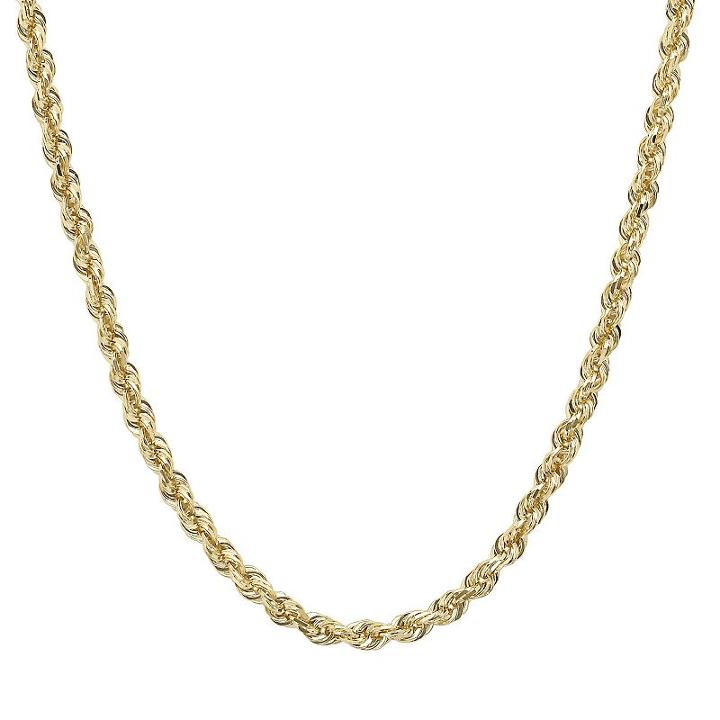 Everlasting Gold 14k Gold Rope Chain Necklace - 18-in, Women's, Size: 18, Yellow
