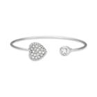 Brilliance Heart Cuff Bracelet With Swarovski Crystals, Women's