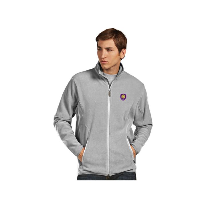 Men's Antigua Orlando City Sc Ice Polar Fleece Jacket, Size: Medium, Silver