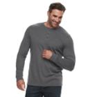 Big & Tall Croft & Barrow&reg; Classic-fit Easy-care Henley, Men's, Size: L Tall, Dark Grey