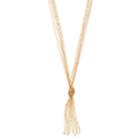 Gold Tone Multi Strand Tassel Necklace, Women's