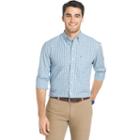 Men's Izod Essential Regular-fit Checked Button-down Shirt, Size: Xl, Blue Other