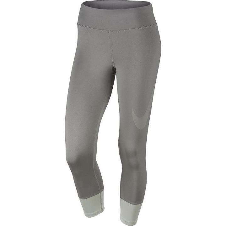 Women's Nike Power Essential Swoosh Running Capris, Size: Large, Oxford
