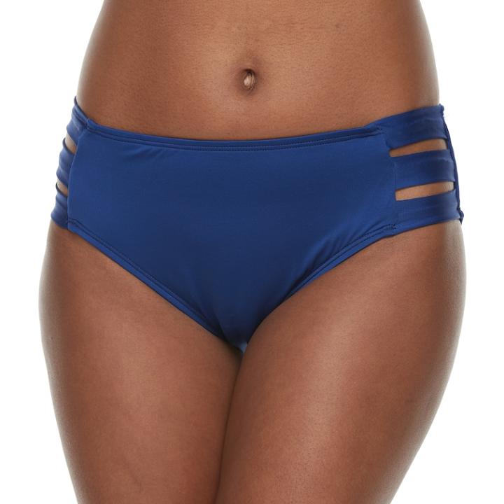 Women's Apt. 9&reg; Strappy Hipster Bikini Bottoms, Size: Xl, Dark Blue