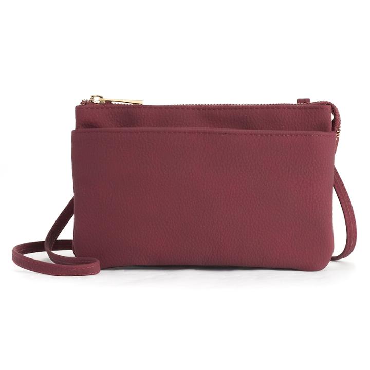 Apt. 9&reg; Baxter Rfid-blocking Double Entry Crossbody Wallet, Women's, Pink