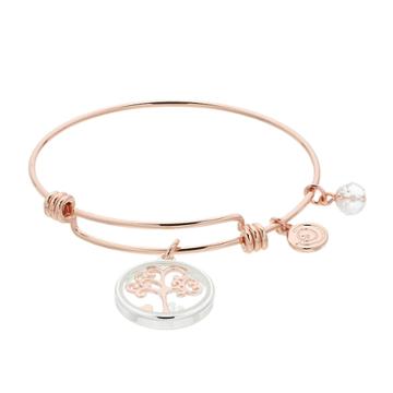Love This Life Family Tree Shaker Bangle Bracelet, Women's, Silver