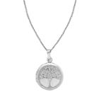 Treasured Moments Sterling Silver Family Tree Locket, Women's