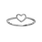 Lc Lauren Conrad Textured Heart Midi Ring, Women's, Silver